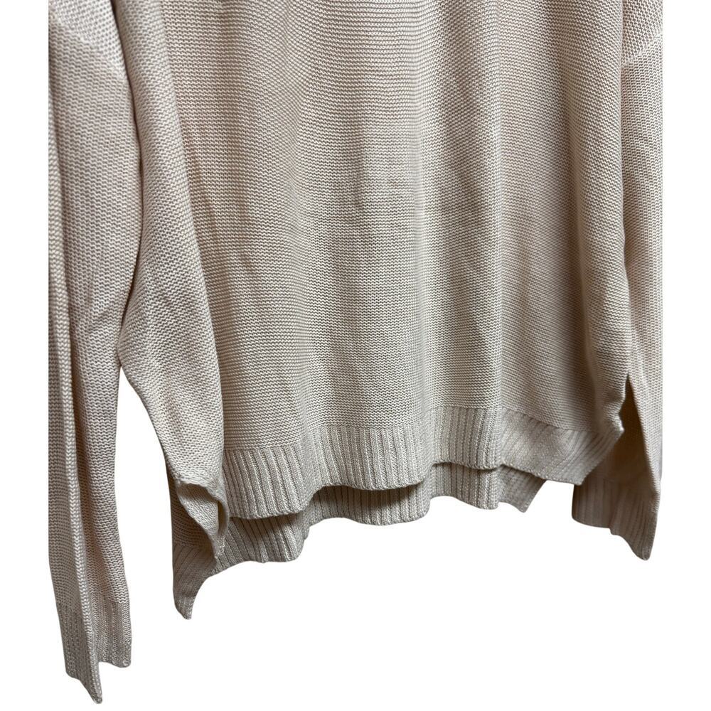 Cupshe V Neck Knit Sweater Beige Oversized Lightweight XL NWT - Picture 5 of 8